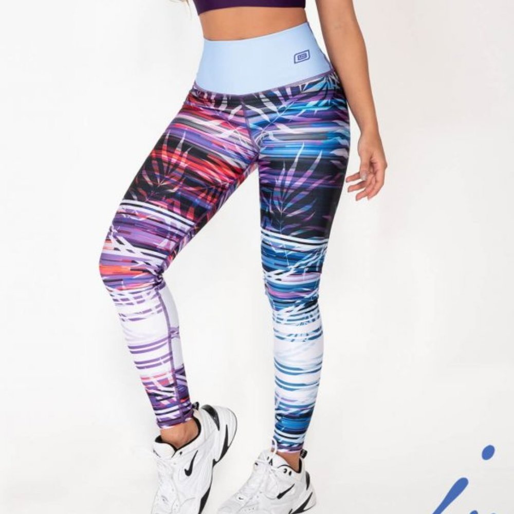 BrandFit High-Waist Colombian Leggings- High Compression...ONE SIZE S-M)